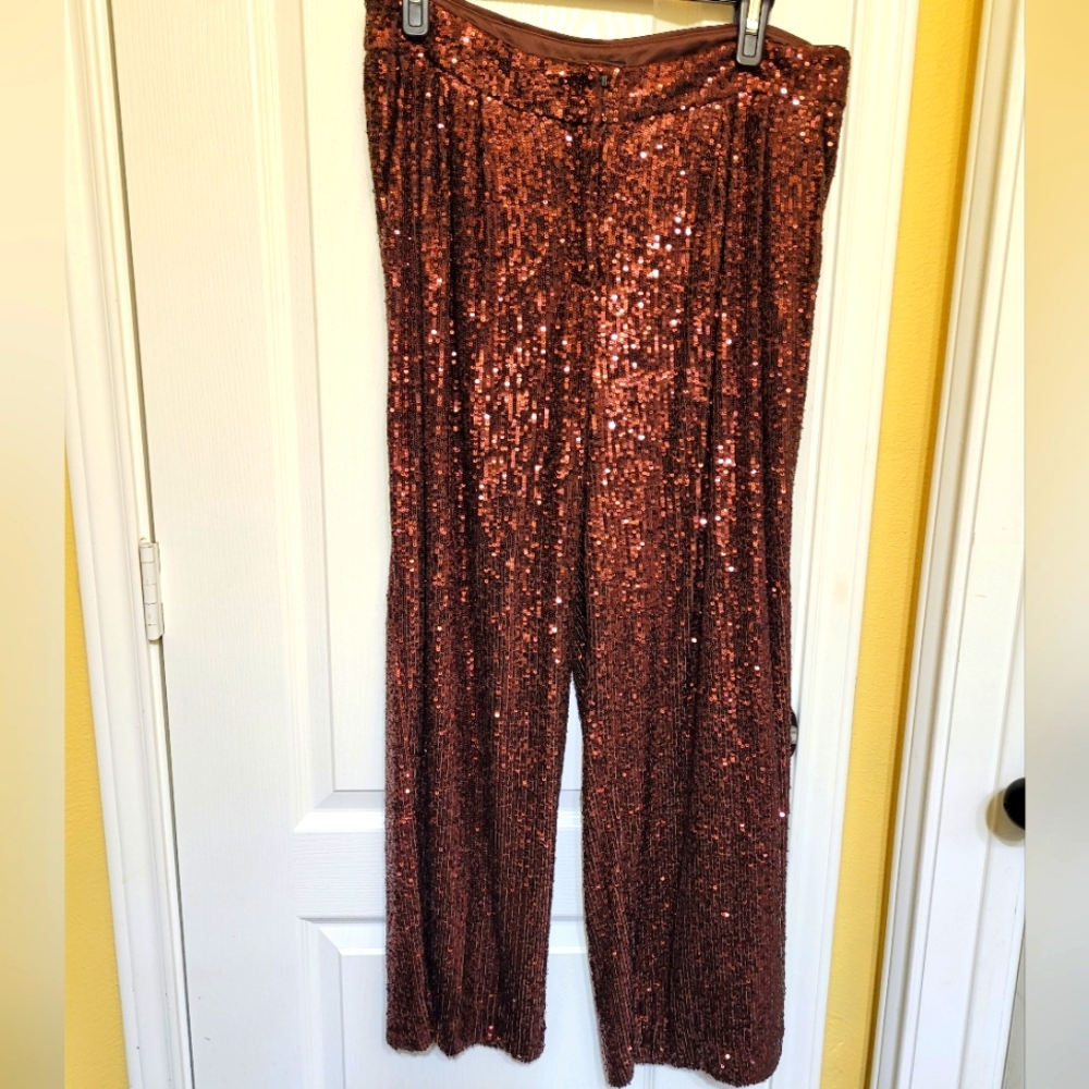 Brown Sequin Pants by Express (New)